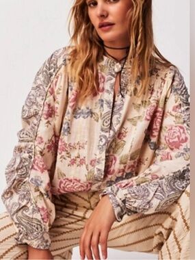 Free People Maraya button up blouse